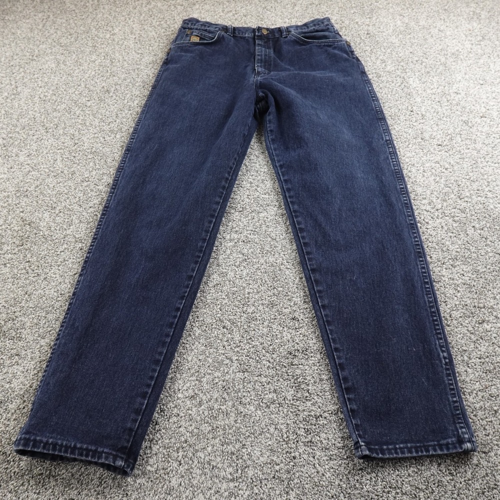VTG Wrangler Jeans Mens‎ 36X34 Dark Blue Denim Western Cowboy Cut Rodeo 90s USA